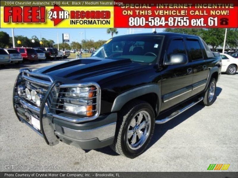 Black / Medium Neutral Beige 2004 Chevrolet Avalanche 1500 4x4