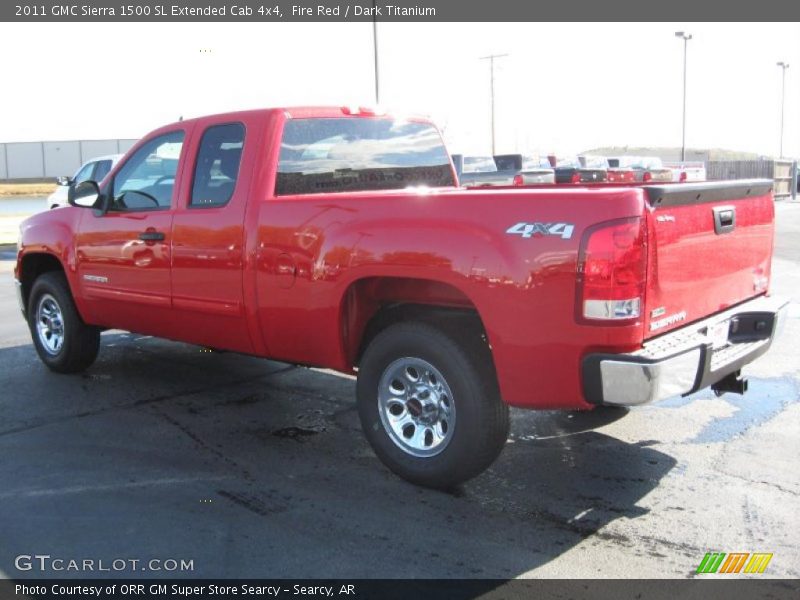 Fire Red / Dark Titanium 2011 GMC Sierra 1500 SL Extended Cab 4x4