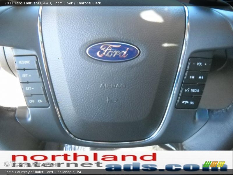 Ingot Silver / Charcoal Black 2011 Ford Taurus SEL AWD
