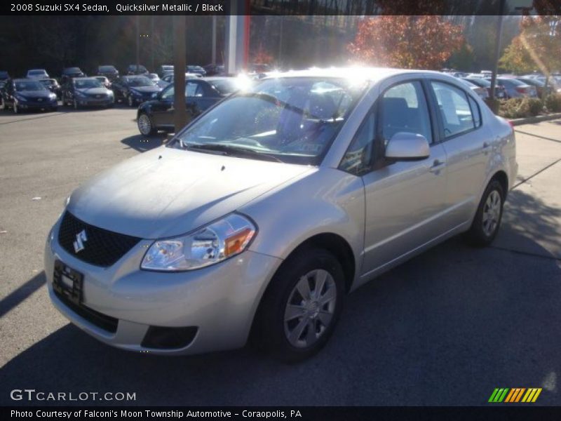 Quicksilver Metallic / Black 2008 Suzuki SX4 Sedan
