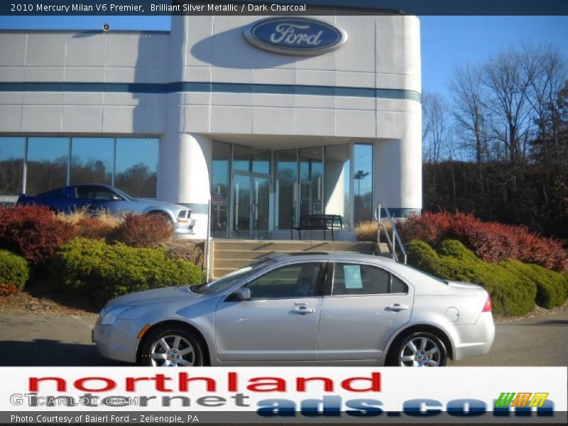 Brilliant Silver Metallic / Dark Charcoal 2010 Mercury Milan V6 Premier