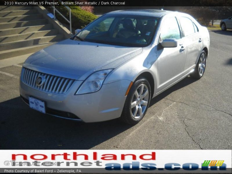 Brilliant Silver Metallic / Dark Charcoal 2010 Mercury Milan V6 Premier