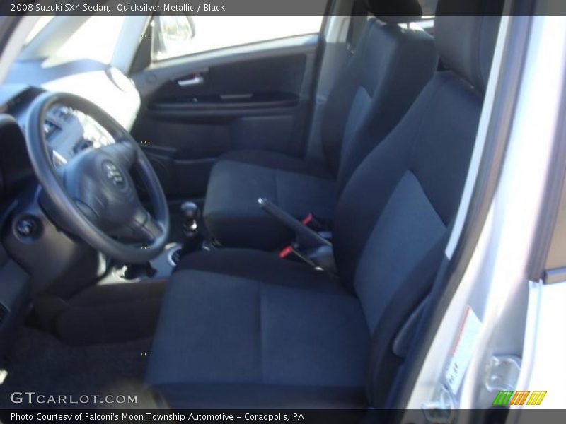 Quicksilver Metallic / Black 2008 Suzuki SX4 Sedan