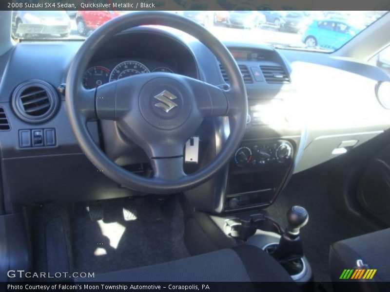 Quicksilver Metallic / Black 2008 Suzuki SX4 Sedan