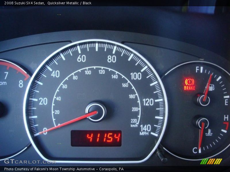 Quicksilver Metallic / Black 2008 Suzuki SX4 Sedan