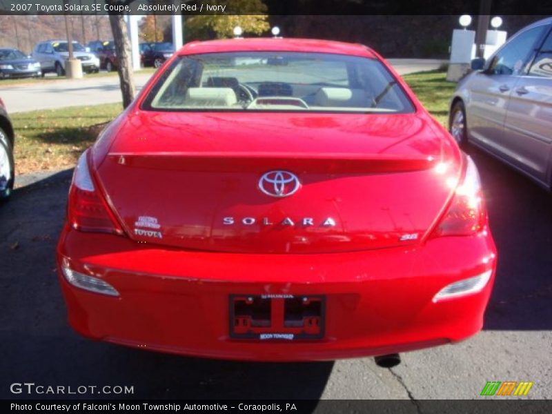 Absolutely Red / Ivory 2007 Toyota Solara SE Coupe