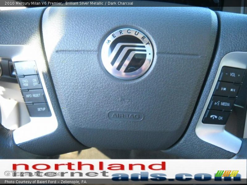 Brilliant Silver Metallic / Dark Charcoal 2010 Mercury Milan V6 Premier