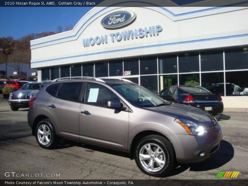 Gotham Gray / Black 2010 Nissan Rogue SL AWD
