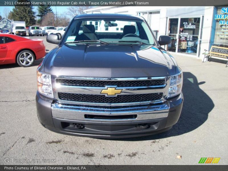 Taupe Gray Metallic / Dark Titanium 2011 Chevrolet Silverado 1500 Regular Cab 4x4