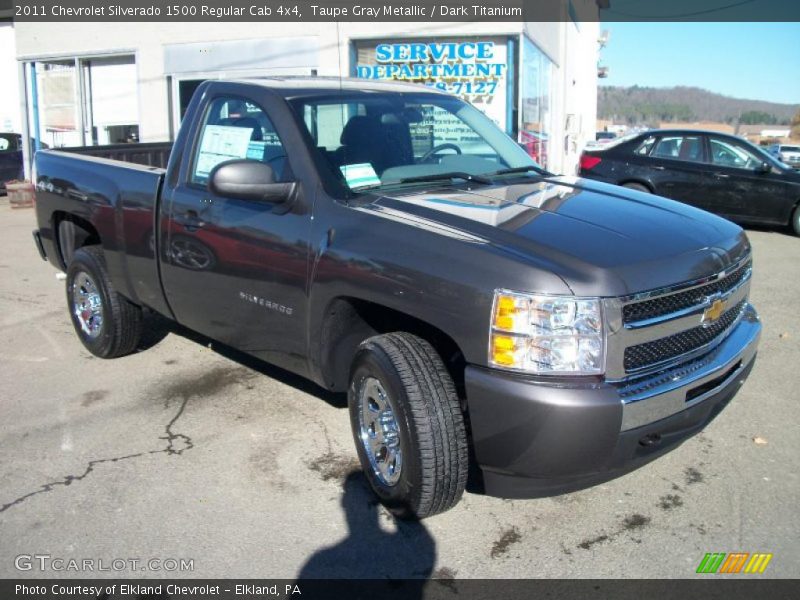 Taupe Gray Metallic / Dark Titanium 2011 Chevrolet Silverado 1500 Regular Cab 4x4
