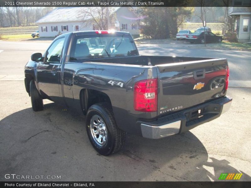 Taupe Gray Metallic / Dark Titanium 2011 Chevrolet Silverado 1500 Regular Cab 4x4