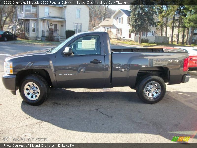 Taupe Gray Metallic / Dark Titanium 2011 Chevrolet Silverado 1500 Regular Cab 4x4