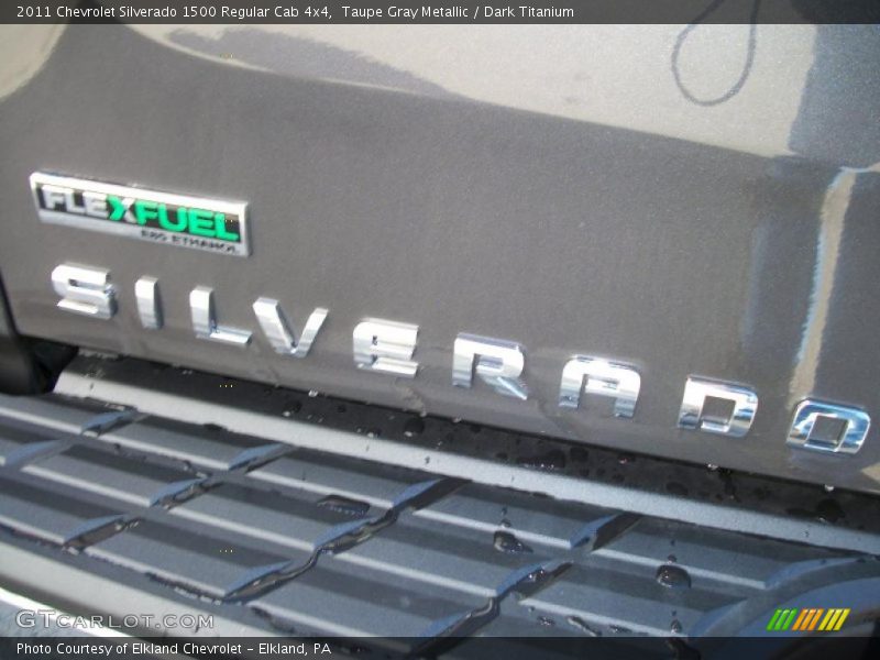 Taupe Gray Metallic / Dark Titanium 2011 Chevrolet Silverado 1500 Regular Cab 4x4