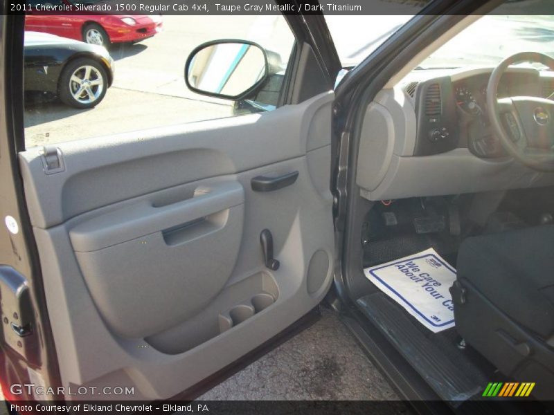 Taupe Gray Metallic / Dark Titanium 2011 Chevrolet Silverado 1500 Regular Cab 4x4