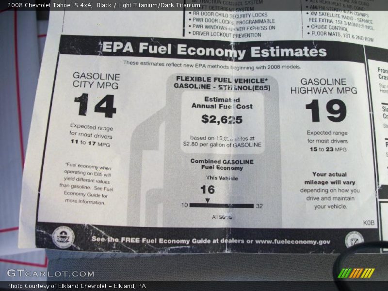 Black / Light Titanium/Dark Titanium 2008 Chevrolet Tahoe LS 4x4