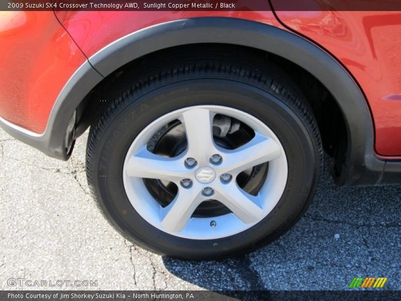 Sunlight Copper Metallic / Black 2009 Suzuki SX4 Crossover Technology AWD