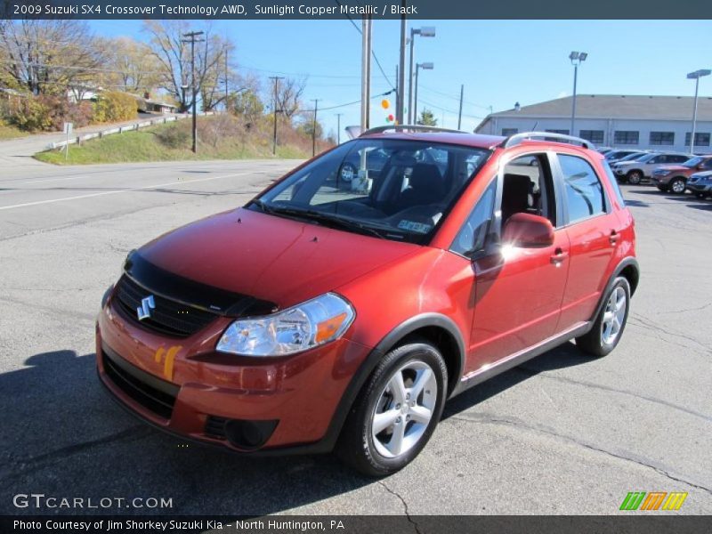 Sunlight Copper Metallic / Black 2009 Suzuki SX4 Crossover Technology AWD
