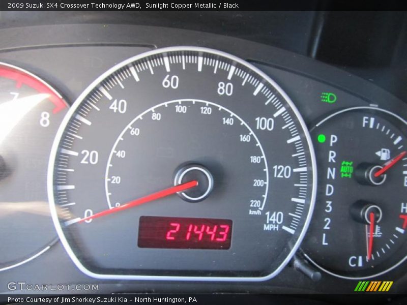 Sunlight Copper Metallic / Black 2009 Suzuki SX4 Crossover Technology AWD