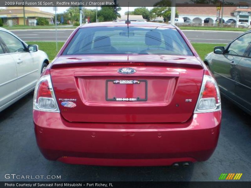 Redfire Metallic / Charcoal Black 2009 Ford Fusion SE Sport