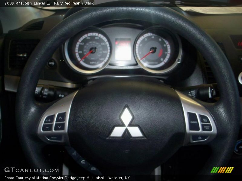 Rally Red Pearl / Black 2009 Mitsubishi Lancer ES