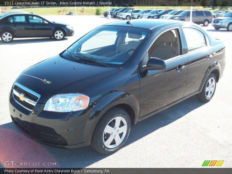 Black Granite Metallic / Neutral 2011 Chevrolet Aveo LT Sedan