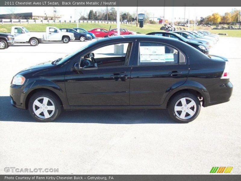 Black Granite Metallic / Neutral 2011 Chevrolet Aveo LT Sedan