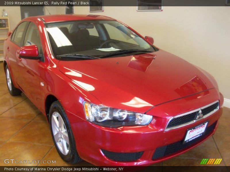 Rally Red Pearl / Black 2009 Mitsubishi Lancer ES