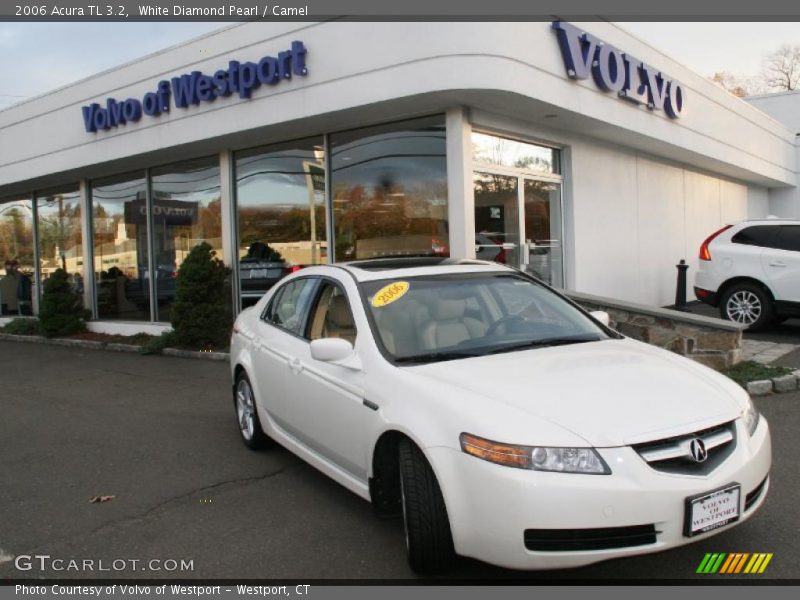 White Diamond Pearl / Camel 2006 Acura TL 3.2