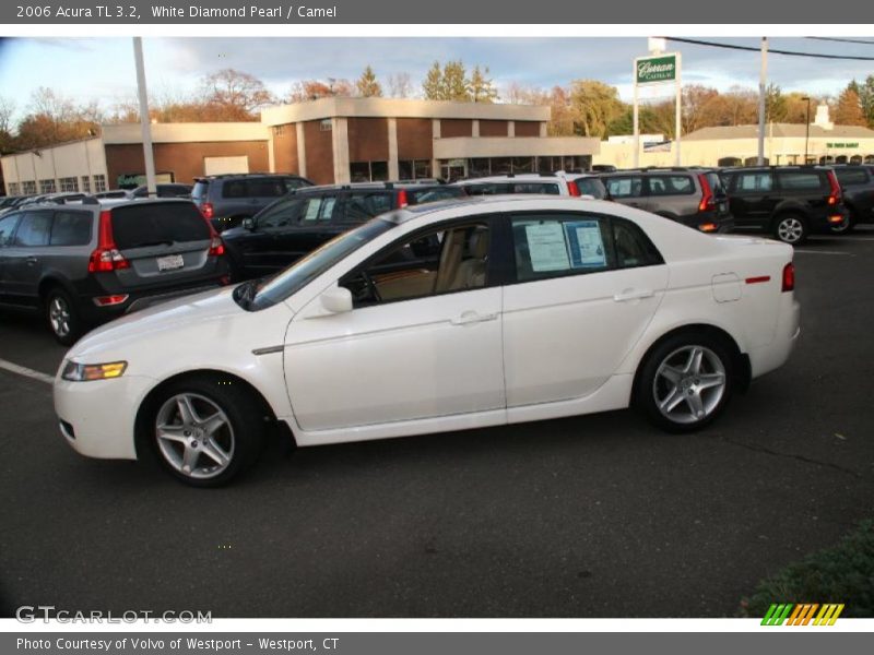 White Diamond Pearl / Camel 2006 Acura TL 3.2