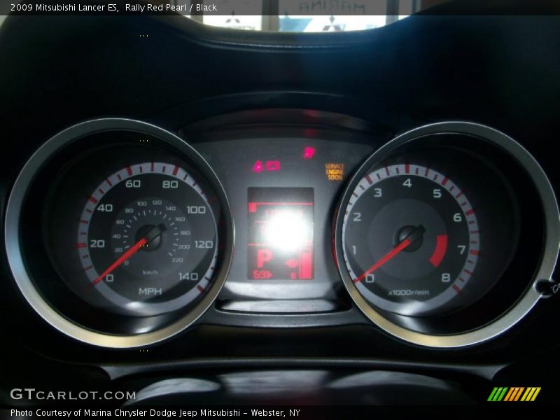 Rally Red Pearl / Black 2009 Mitsubishi Lancer ES