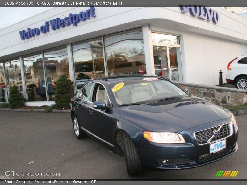 Barents Blue Metallic / Sandstone Beige 2009 Volvo S80 T6 AWD