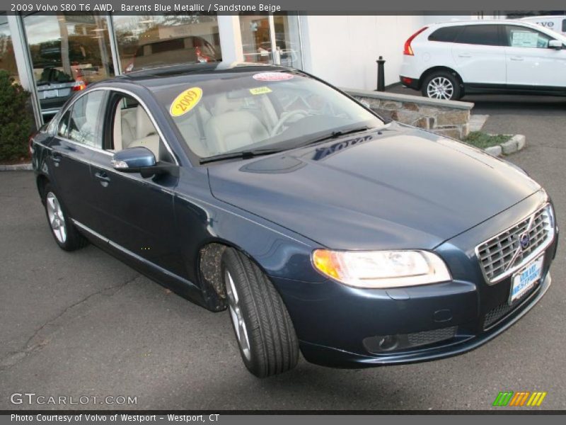 Barents Blue Metallic / Sandstone Beige 2009 Volvo S80 T6 AWD
