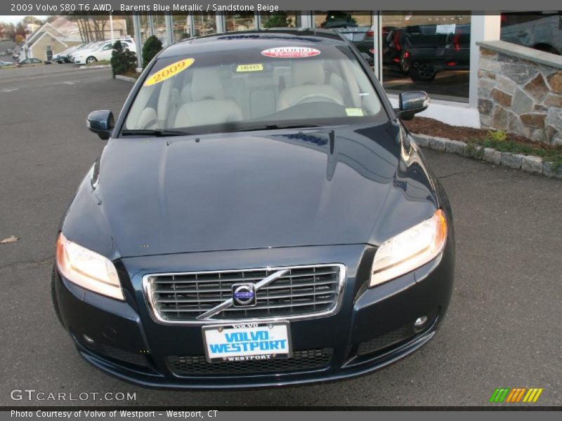 Barents Blue Metallic / Sandstone Beige 2009 Volvo S80 T6 AWD