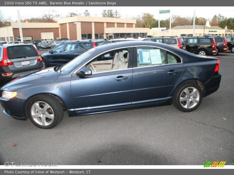 Barents Blue Metallic / Sandstone Beige 2009 Volvo S80 T6 AWD