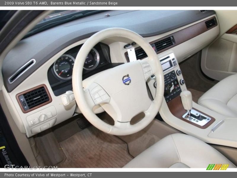 Sandstone Beige Interior - 2009 S80 T6 AWD 