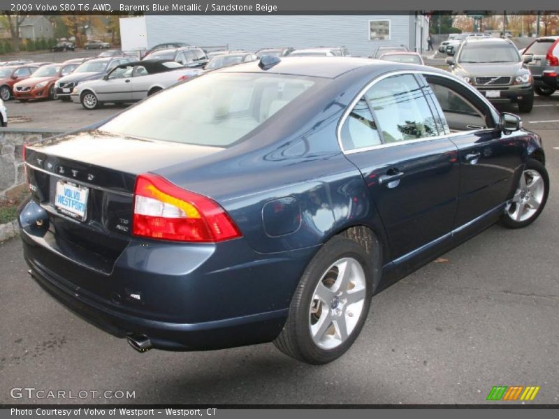 Barents Blue Metallic / Sandstone Beige 2009 Volvo S80 T6 AWD