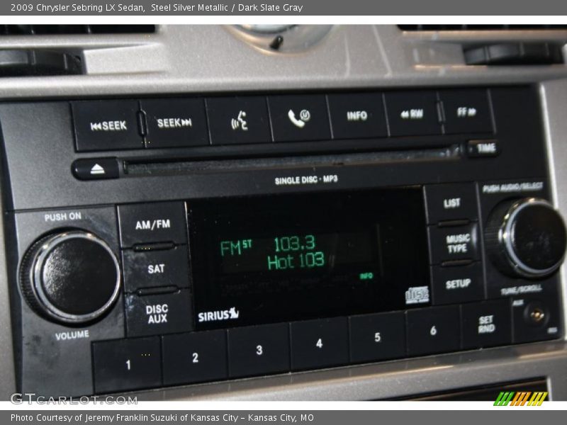 Steel Silver Metallic / Dark Slate Gray 2009 Chrysler Sebring LX Sedan
