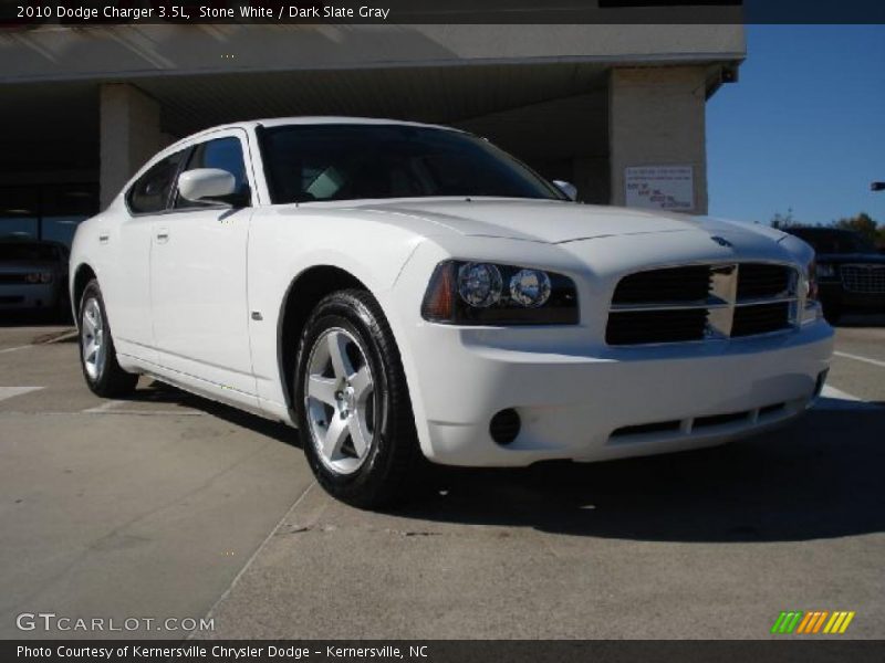 Stone White / Dark Slate Gray 2010 Dodge Charger 3.5L