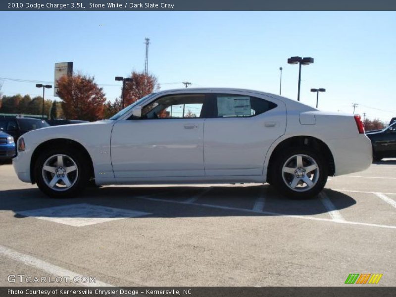 Stone White / Dark Slate Gray 2010 Dodge Charger 3.5L