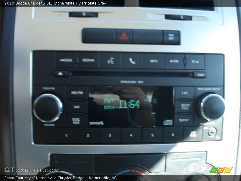 Stone White / Dark Slate Gray 2010 Dodge Charger 3.5L