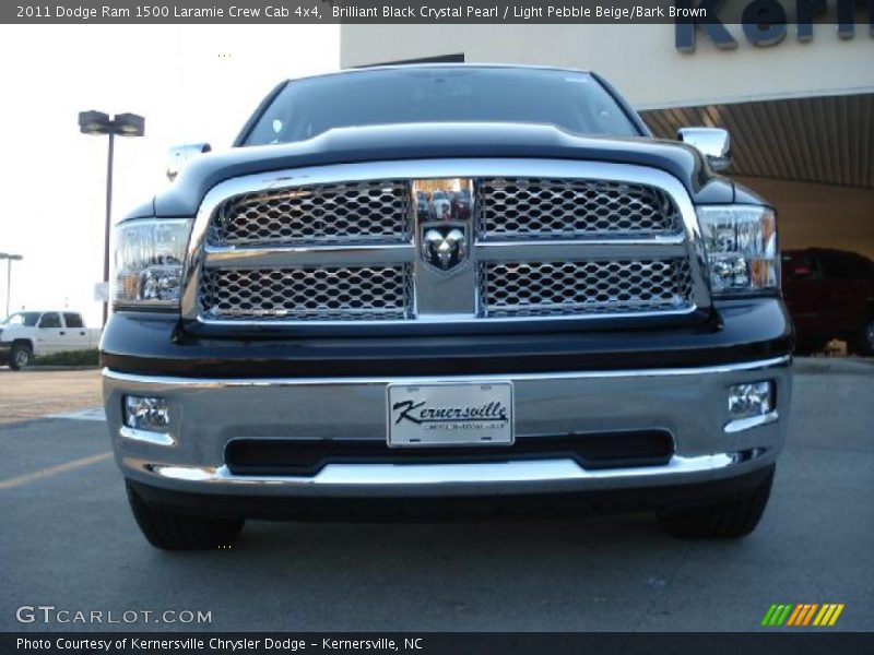 Brilliant Black Crystal Pearl / Light Pebble Beige/Bark Brown 2011 Dodge Ram 1500 Laramie Crew Cab 4x4