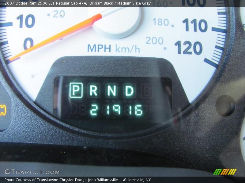 Brilliant Black / Medium Slate Gray 2007 Dodge Ram 2500 SLT Regular Cab 4x4