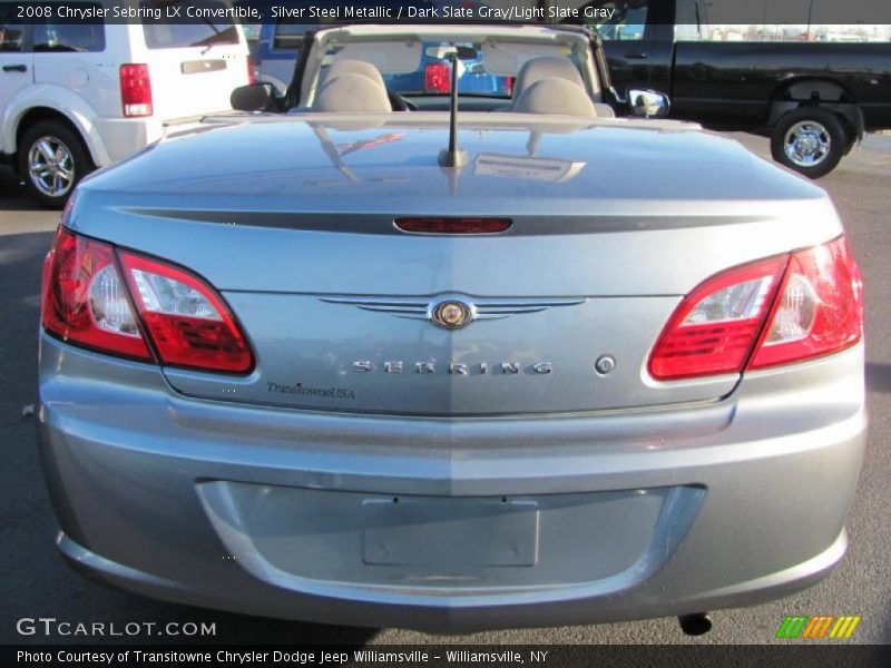 Silver Steel Metallic / Dark Slate Gray/Light Slate Gray 2008 Chrysler Sebring LX Convertible