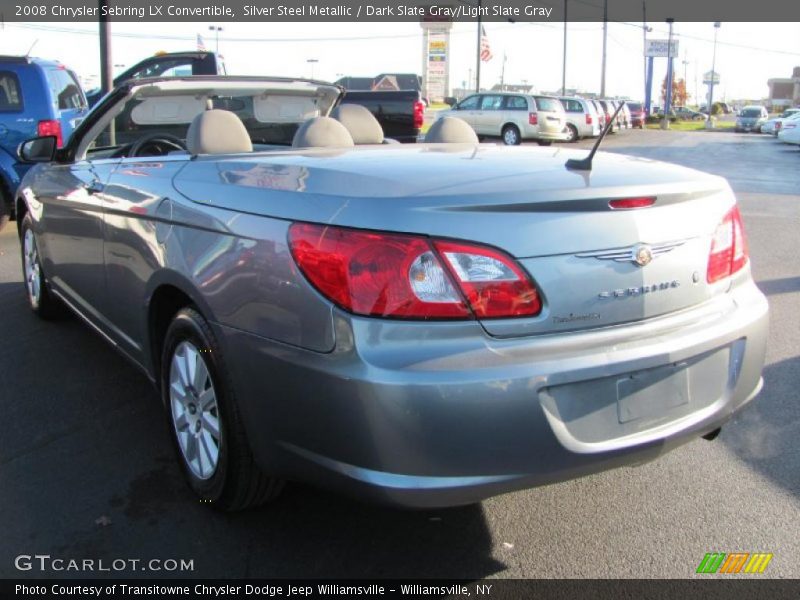 Silver Steel Metallic / Dark Slate Gray/Light Slate Gray 2008 Chrysler Sebring LX Convertible