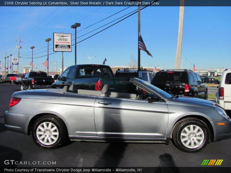 Silver Steel Metallic / Dark Slate Gray/Light Slate Gray 2008 Chrysler Sebring LX Convertible