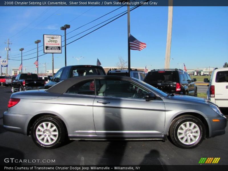 Silver Steel Metallic / Dark Slate Gray/Light Slate Gray 2008 Chrysler Sebring LX Convertible