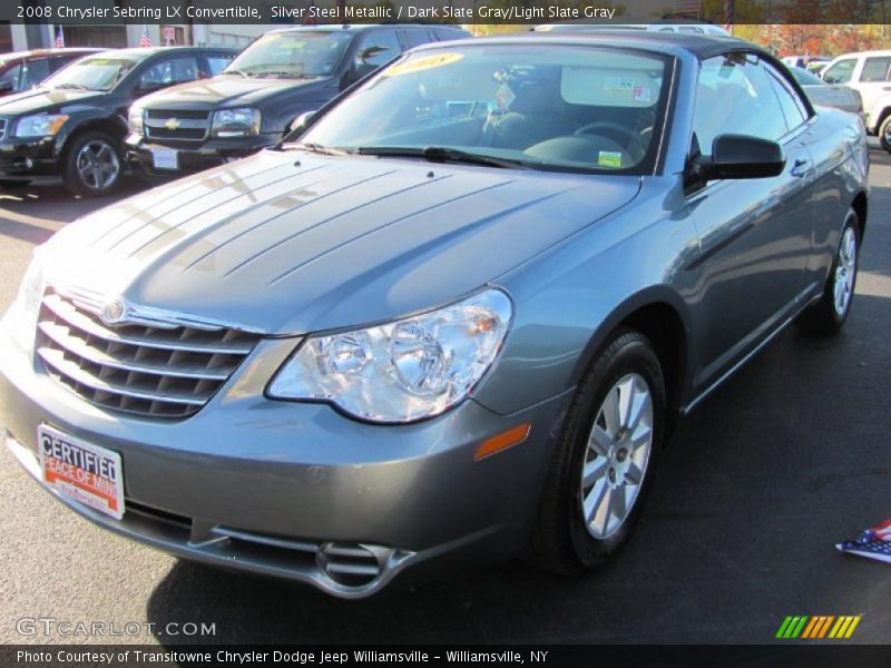 Silver Steel Metallic / Dark Slate Gray/Light Slate Gray 2008 Chrysler Sebring LX Convertible