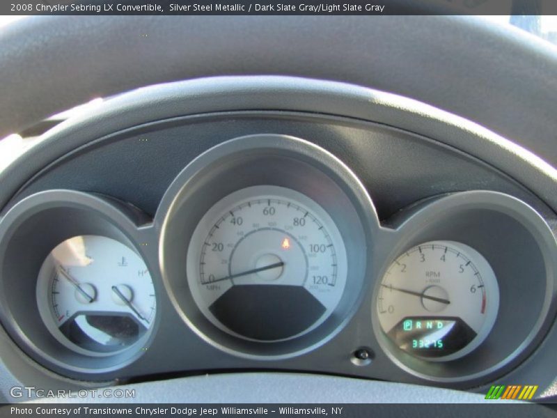 Silver Steel Metallic / Dark Slate Gray/Light Slate Gray 2008 Chrysler Sebring LX Convertible