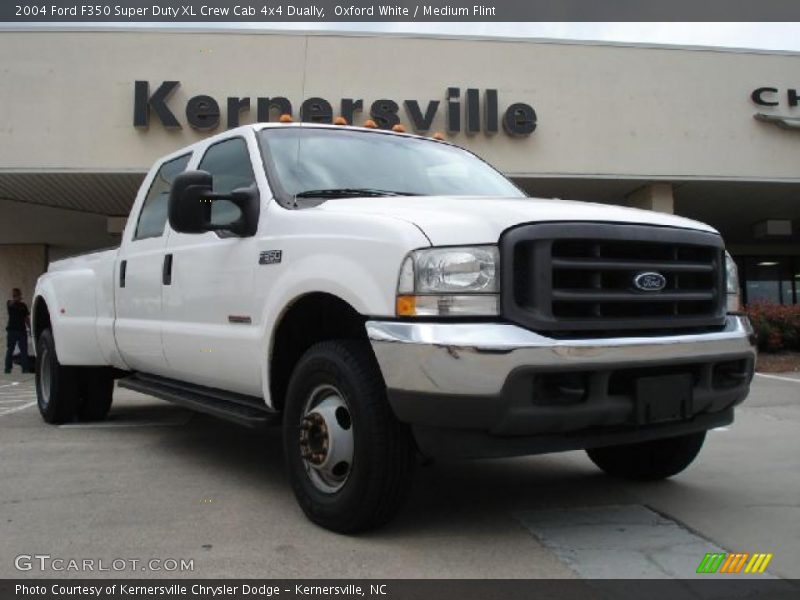 Oxford White / Medium Flint 2004 Ford F350 Super Duty XL Crew Cab 4x4 Dually