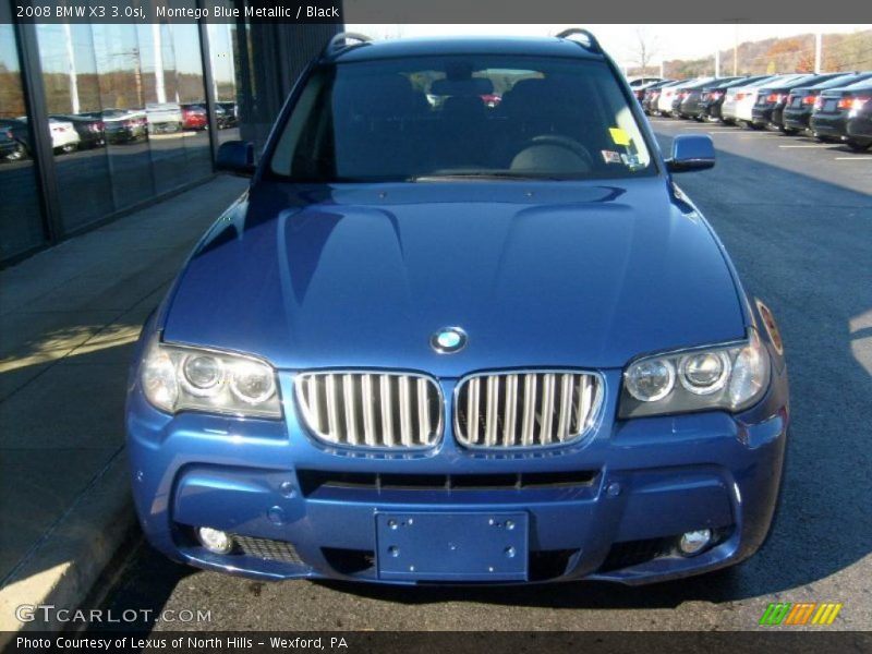 Montego Blue Metallic / Black 2008 BMW X3 3.0si